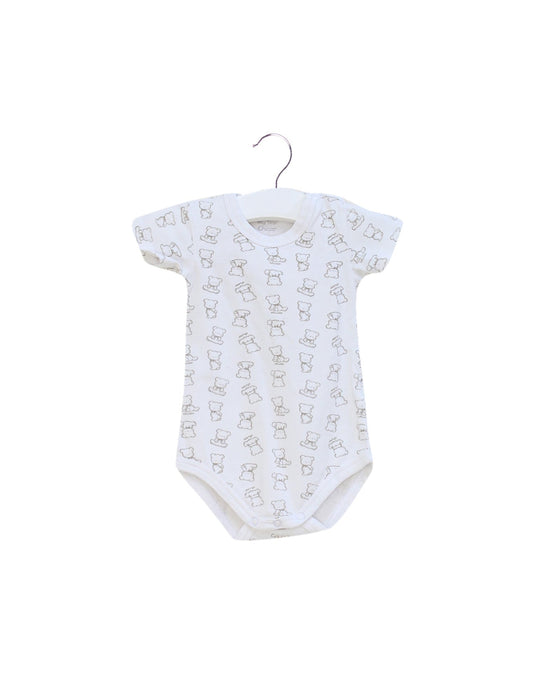 A White Short Sleeve Bodysuits from Chicco in size 3-6M for neutral. (Front View)