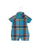 A Teal Short Sleeve Rompers from Tea in size 6-12M for boy. (Back View)