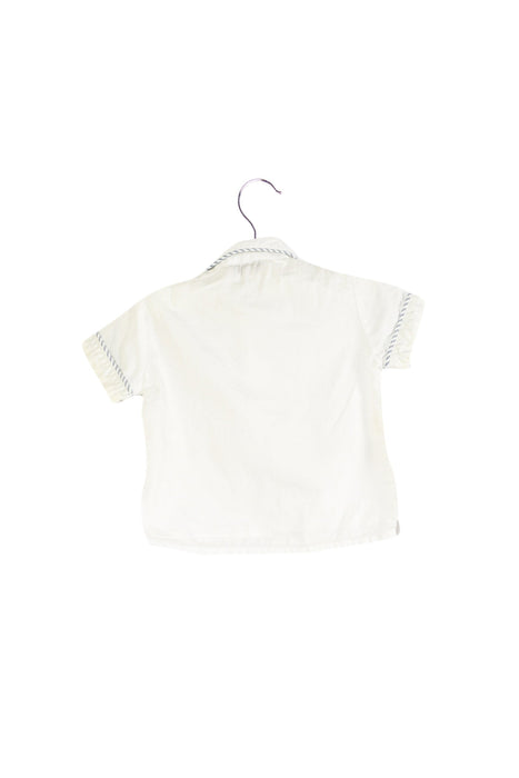 A White Shirts from Cashmirino in size 3-6M for boy. (Back View)