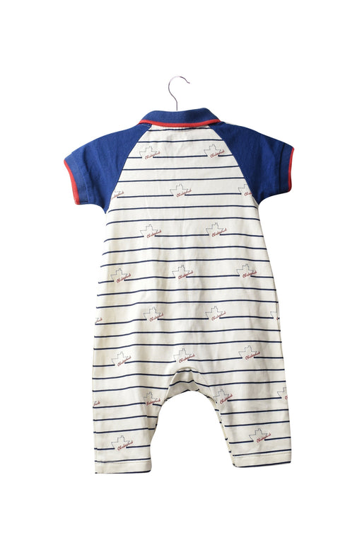 A White Short Sleeve Jumpsuits from Chickeeduck in size 0-3M for boy. (Front View)
