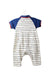 A White Short Sleeve Jumpsuits from Chickeeduck in size 0-3M for boy. (Front View)