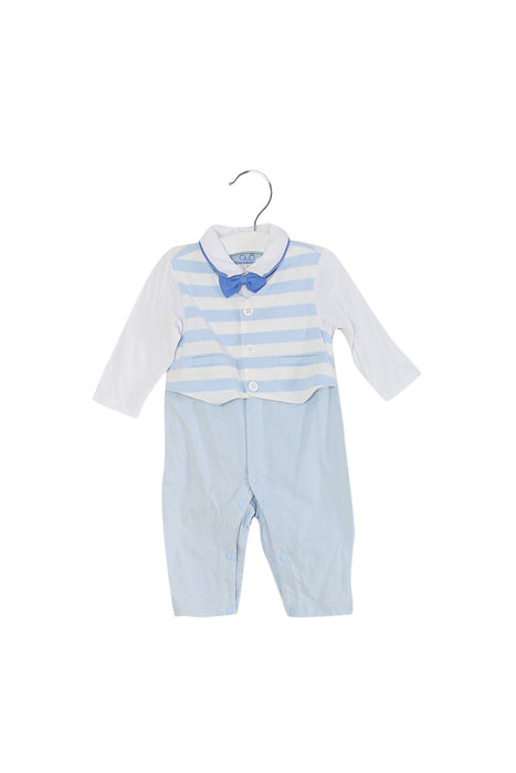 A Blue Long Sleeve Jumpsuits from Chickeeduck in size 6-12M for boy. (Front View)