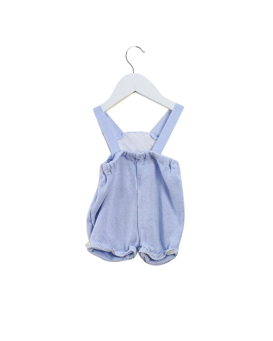A Blue Overall Shorts from Absorba in size 3-6M for girl. (Back View)
