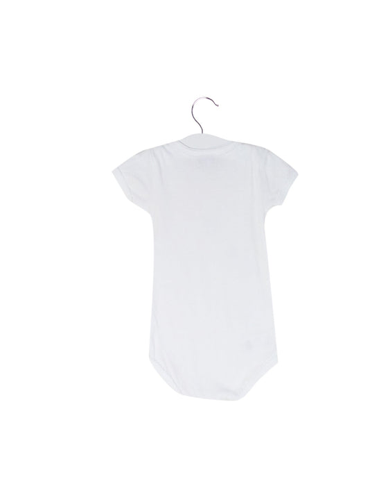 A White Short Sleeve Bodysuits from Petit Bateau in size 6-12M for girl. (Front View)