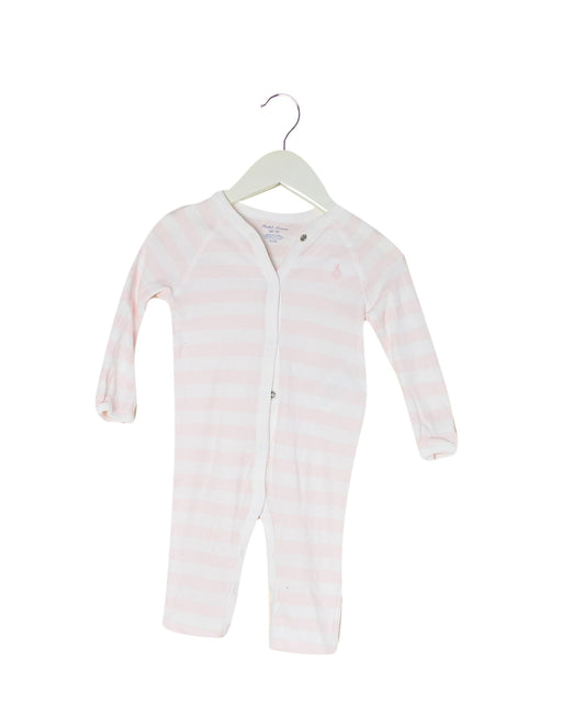 A Pink Long Sleeve Jumpsuits from Ralph Lauren in size 3-6M for girl. (Front View)