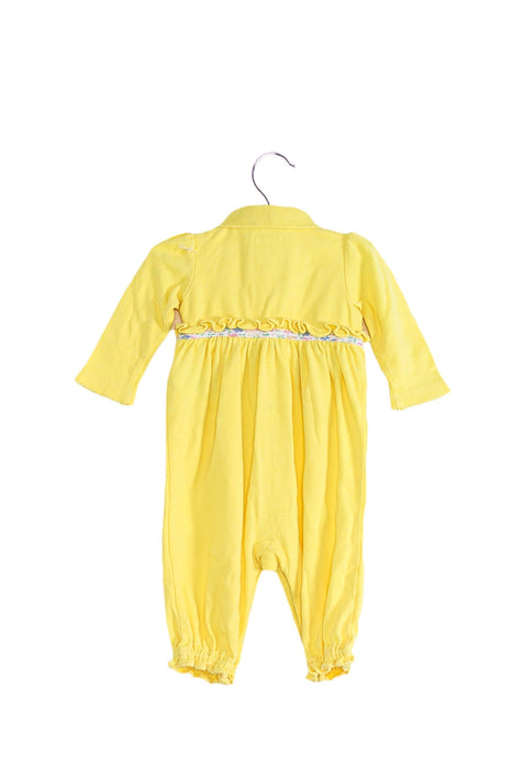 A Yellow Long Sleeve Jumpsuits from Ralph Lauren in size 3-6M for girl. (Front View)