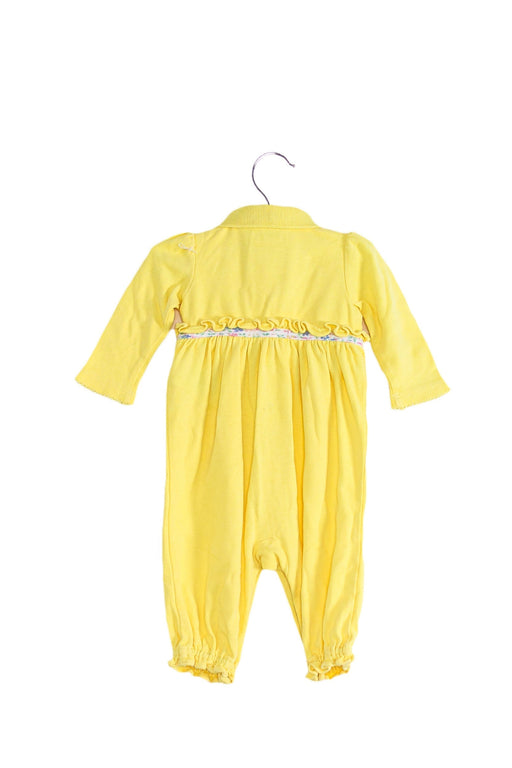 A Yellow Long Sleeve Jumpsuits from Ralph Lauren in size 3-6M for girl. (Front View)
