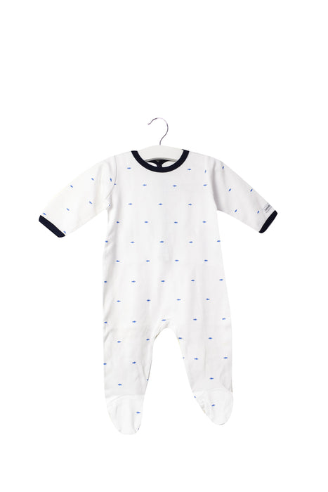 A Yellow Long Sleeve Jumpsuits from Jacadi in size 0-3M for boy. (Front View)