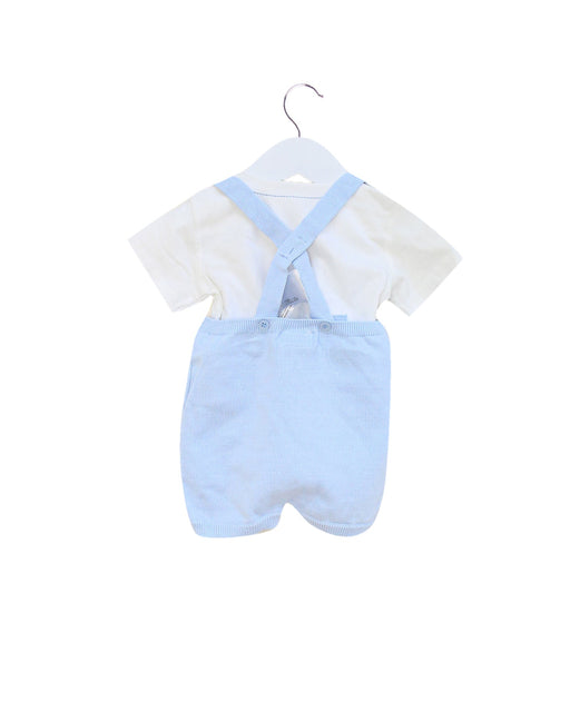A Blue Short Sleeve Rompers from Mayoral in size 6-12M for boy. (Front View)