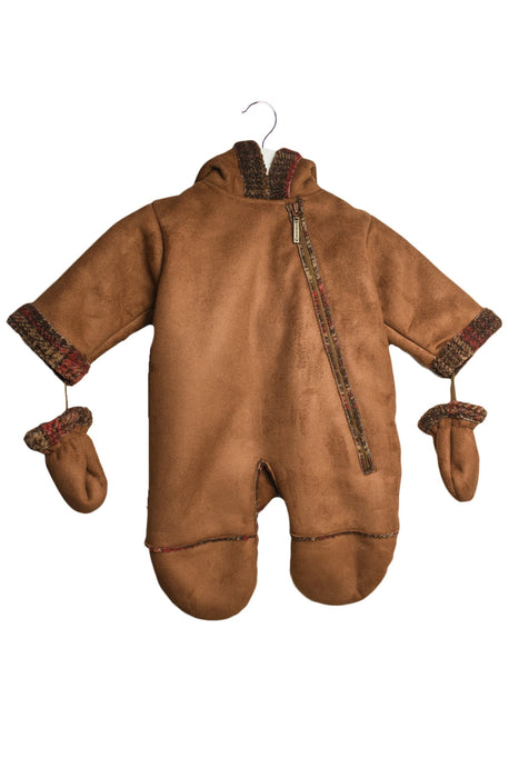 A Brown Long Sleeve Jumpsuits from Widgeon in size 0-3M for neutral. (Front View)