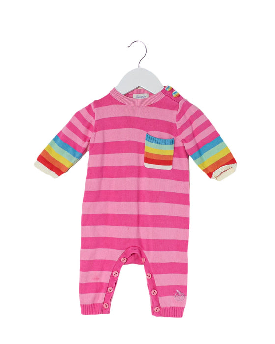 A Pink Long Sleeve Jumpsuits from Bonnie Baby in size 3-6M for girl. (Front View)