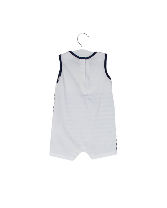 A Navy Sleeveless Rompers from Mayoral in size 3-6M for boy. (Back View)