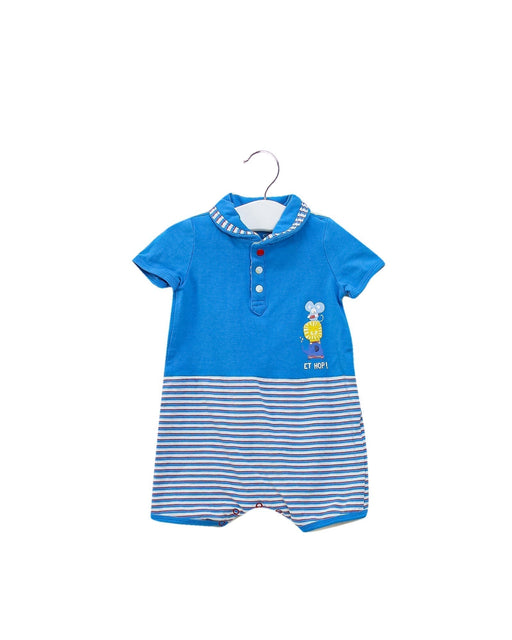 A Blue Short Sleeve Rompers from Sergent Major in size 3-6M for boy. (Front View)