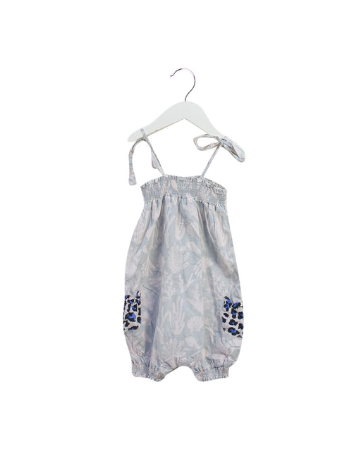 A Grey Sleeveless Rompers from Seed in size 6-12M for girl. (Front View)