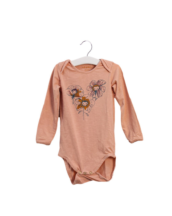 A Pink Long Sleeve Bodysuits from Soft Gallery in size 18-24M for girl. (Front View)