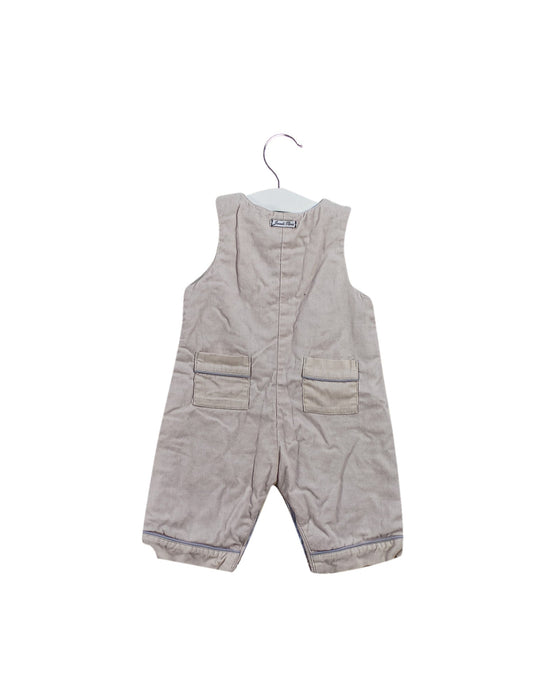 A Beige Sleeveless Jumpsuits from Jacadi in size 0-3M for boy. (Back View)