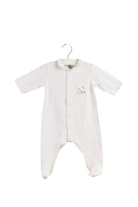 A White Long Sleeve Jumpsuits from Petit Bateau in size 0-3M for neutral. (Front View)
