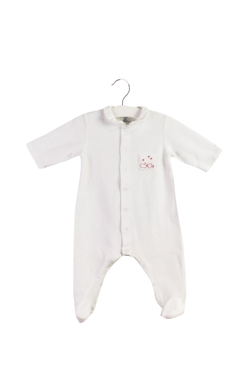 A White Long Sleeve Jumpsuits from Petit Bateau in size 0-3M for neutral. (Front View)