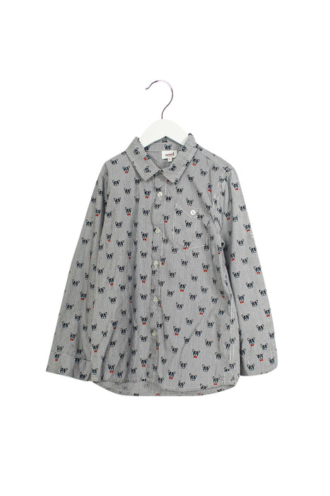 A Navy Shirts from Seed in size 8Y for boy. (Front View)