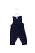 A Navy Long Overalls from Jacadi in size 3-6M for boy. (Front View)