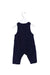 A Navy Long Overalls from Jacadi in size 3-6M for boy. (Back View)