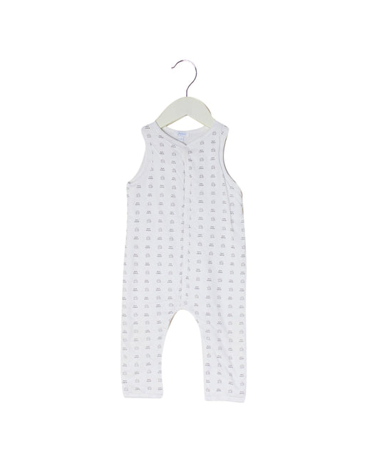 A White Sleeveless Jumpsuits from Jacadi in size 6-12M for boy. (Front View)