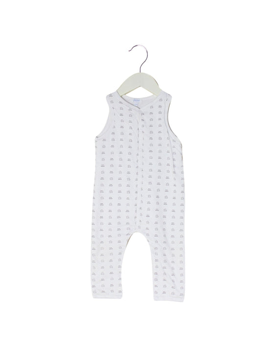 A White Sleeveless Jumpsuits from Jacadi in size 6-12M for boy. (Front View)
