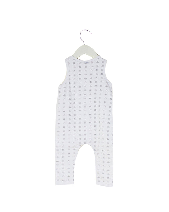 A White Sleeveless Jumpsuits from Jacadi in size 6-12M for boy. (Back View)