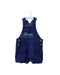 A Blue Overall Shorts from DPAM in size 6-12M for girl. (Front View)