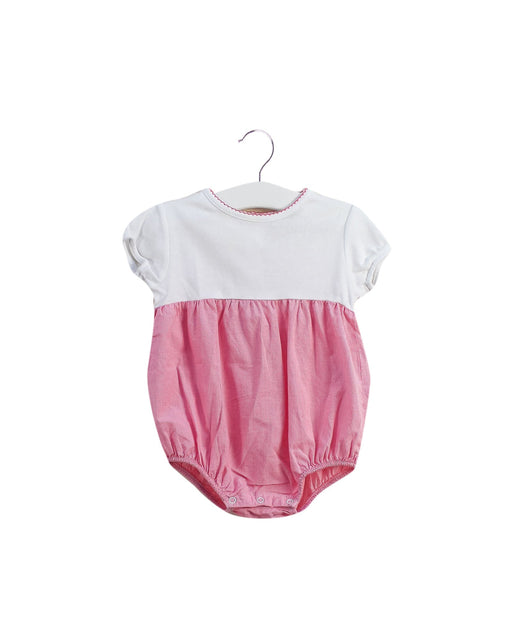 A Pink Short Sleeve Bodysuits from Cyrillus in size 3-6M for girl. (Front View)
