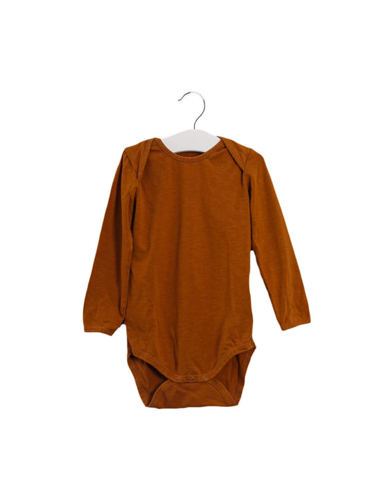 A Brown Long Sleeve Bodysuits from Soft Gallery in size 18-24M for neutral. (Front View)