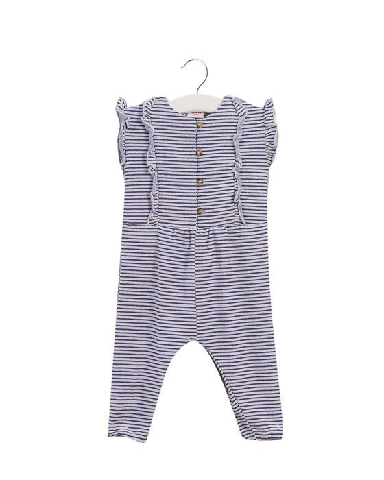 A Blue Sleeveless Jumpsuits from Seed in size 3-6M for girl. (Front View)