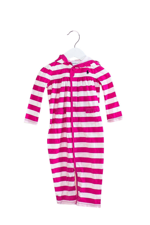 A Pink Long Sleeve Jumpsuits from Ralph Lauren in size 6-12M for girl. (Front View)