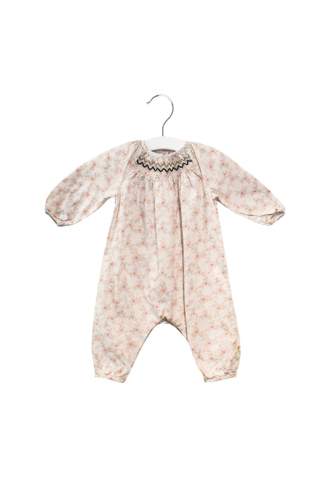 A  Long Sleeve Jumpsuits from Les Enfantines in size 6-12M for girl. (Front View)