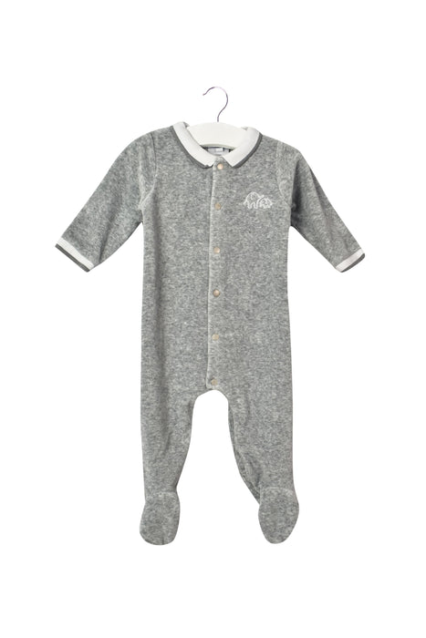 A Grey Long Sleeve Jumpsuits from Jacadi in size 3-6M for boy. (Front View)