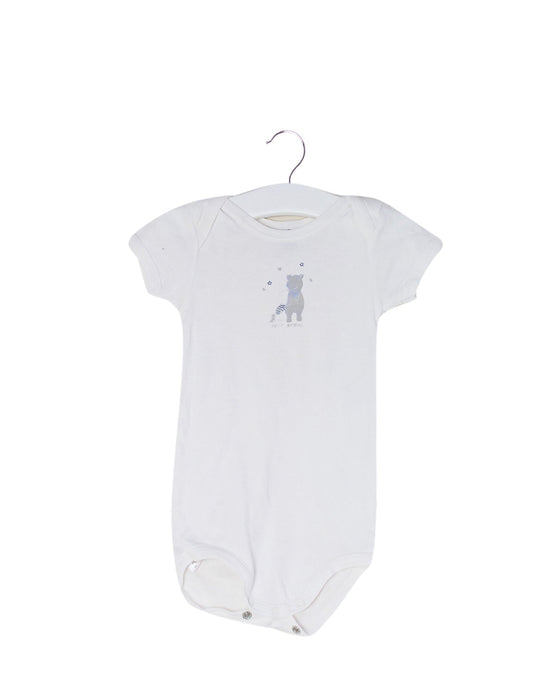 A White Short Sleeve Bodysuits from Petit Bateau in size 6-12M for boy. (Front View)