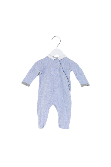 A Blue Long Sleeve Jumpsuits from Tartine et Chocolat in size 0-3M for girl. (Back View)