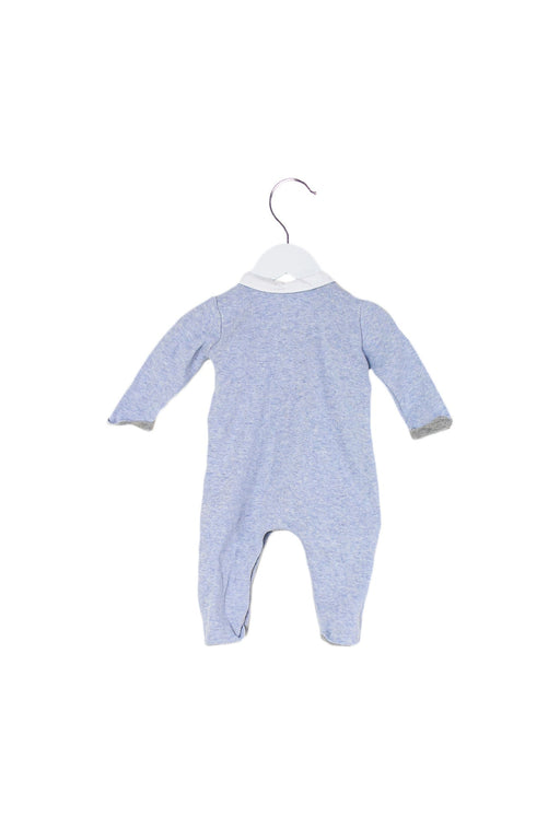 A Blue Long Sleeve Jumpsuits from Tartine et Chocolat in size 0-3M for girl. (Front View)
