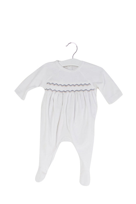 A White Long Sleeve Jumpsuits from Jacadi in size 0-3M for neutral. (Front View)