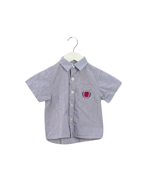 A Blue Shirts from Chickeeduck in size 12-18M for boy. (Front View)