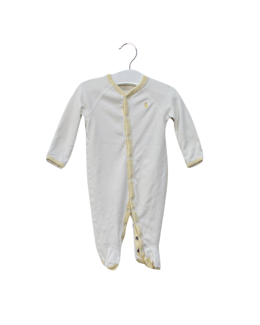 A White Long Sleeve Jumpsuits from Ralph Lauren in size 0-3M for girl. (Front View)