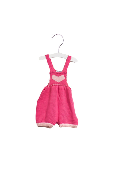 A Pink Overall Shorts from Roberta Bacarelli in size 12-18M for girl. (Back View)