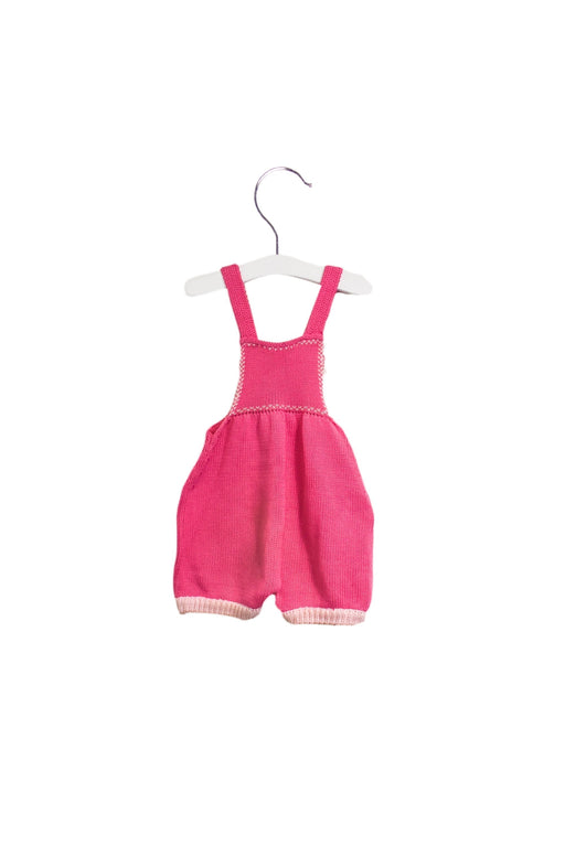A Pink Overall Shorts from Roberta Bacarelli in size 12-18M for girl. (Front View)