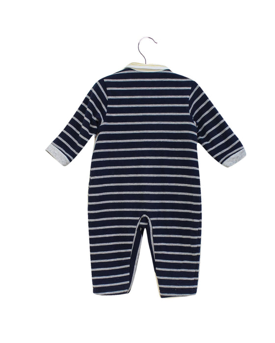A Navy Long Sleeve Jumpsuits from Chickeeduck in size 6-12M for boy. (Back View)