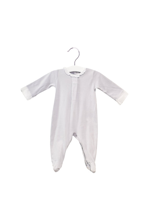 A Grey Long Sleeve Jumpsuits from Laranjinha in size 0-3M for neutral. (Front View)