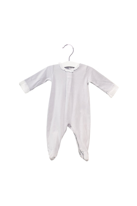 A Grey Long Sleeve Jumpsuits from Laranjinha in size 0-3M for neutral. (Front View)