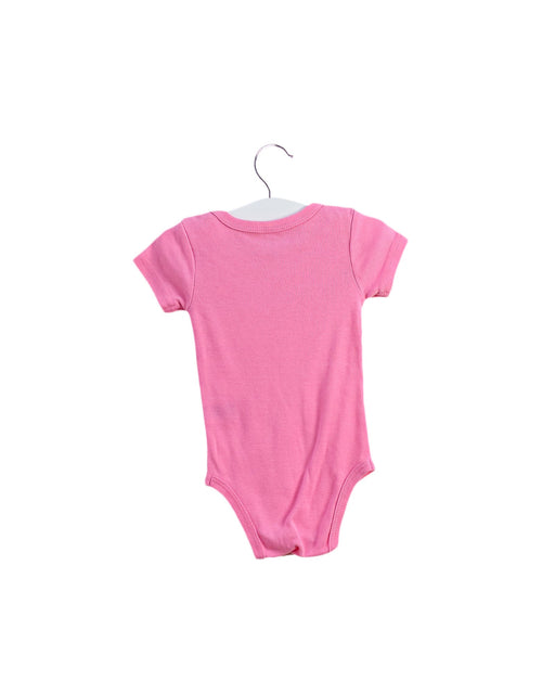 A Pink Short Sleeve Bodysuits from Calvin Klein in size 3-6M for girl. (Front View)