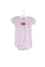 A Pink Short Sleeve Bodysuits from Petit Bateau in size 6-12M for girl. (Front View)