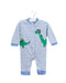 A Blue Long Sleeve Jumpsuits from Jojo Maman Bébé in size 0-3M for girl. (Front View)