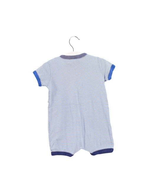 A Blue Short Sleeve Rompers from Petit Bateau in size 3-6M for boy. (Front View)